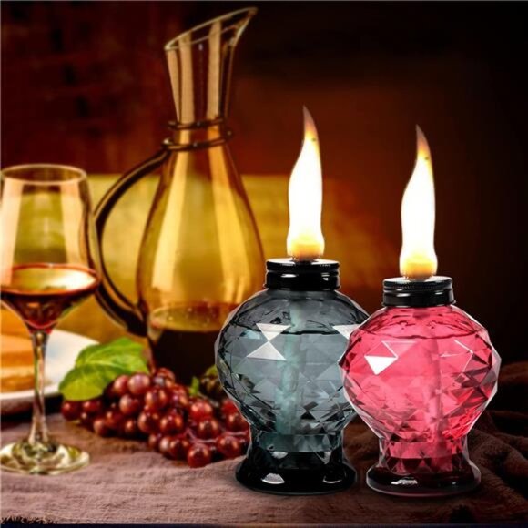 4 Pack Glass Table Torch,Citronella Glass Table top Torches - Picture 6 of 7